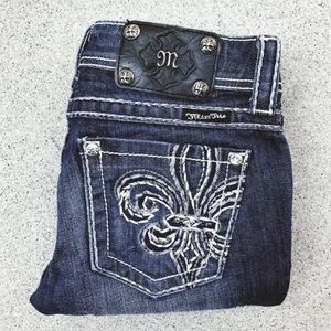 Miss Me Skinny Fleur de Lis Jeans